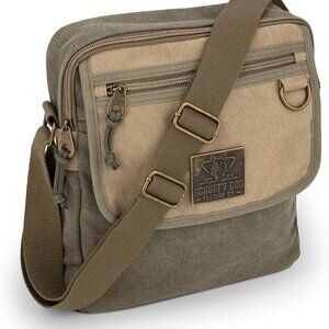 Crossbody Messenger Bag for Men and Women - Canvas Shoulder Bags with Adjustable